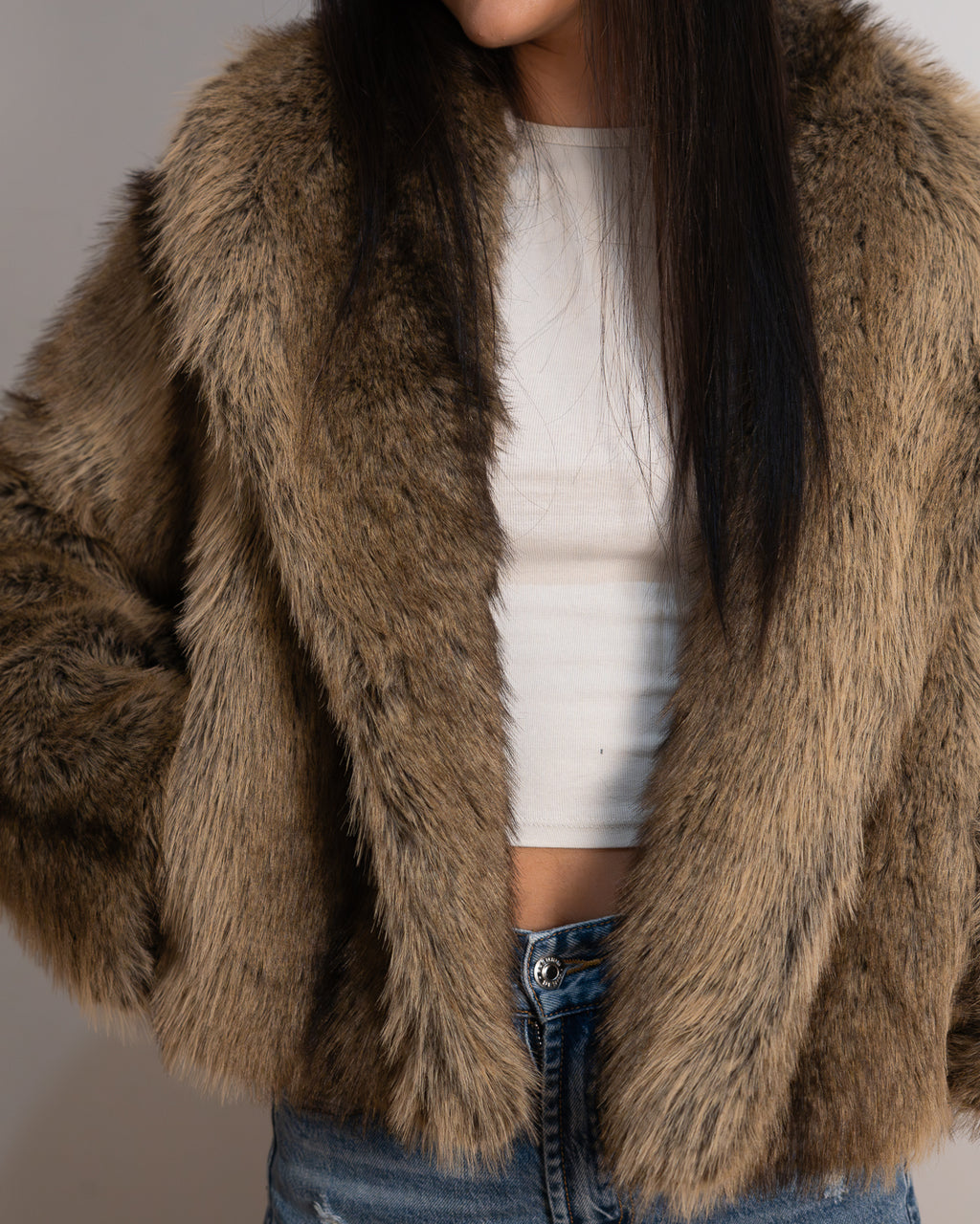 ECO PELLICCIA MARGOT MARRONE