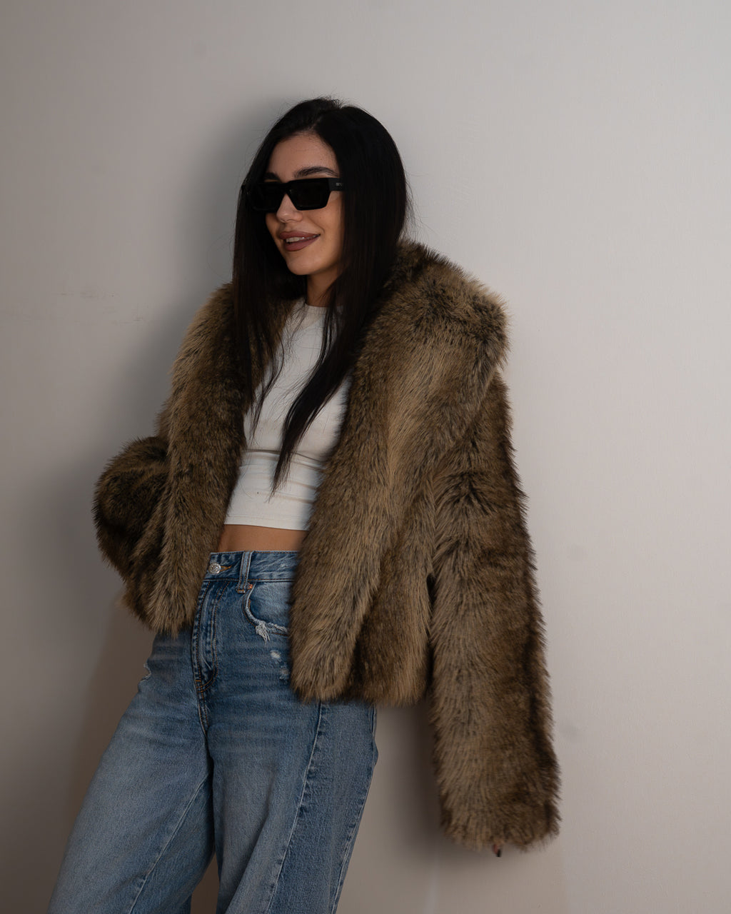 ECO PELLICCIA MARGOT MARRONE