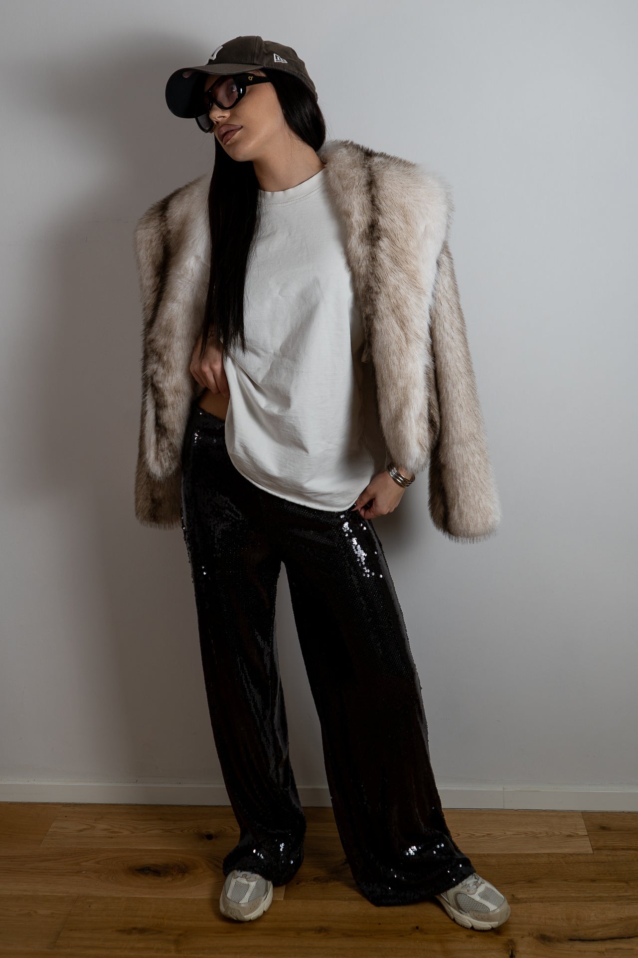 PANTALONE SHINY MARRONE