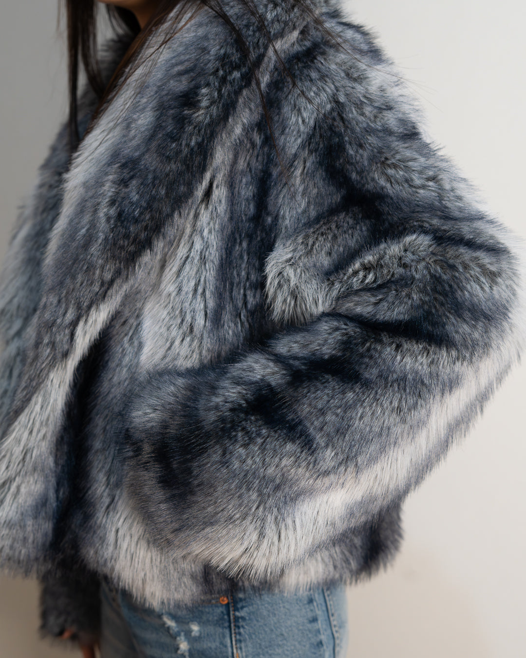 ECO PELLICCIA MARGOT AZZURRA