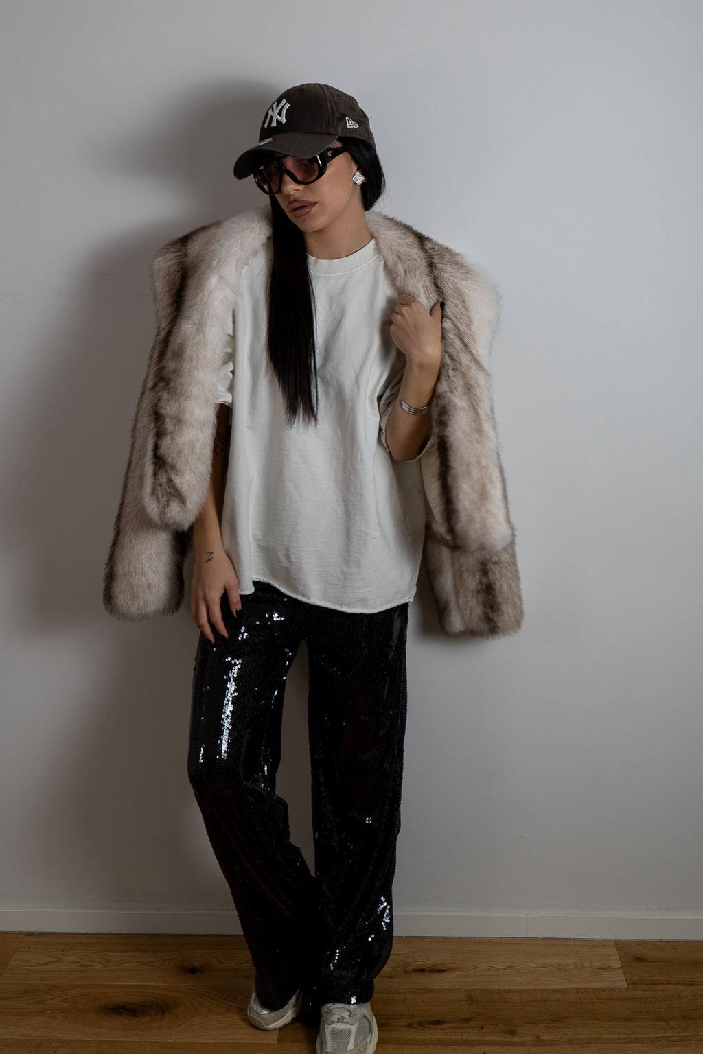 PANTALONE SHINY MARRONE