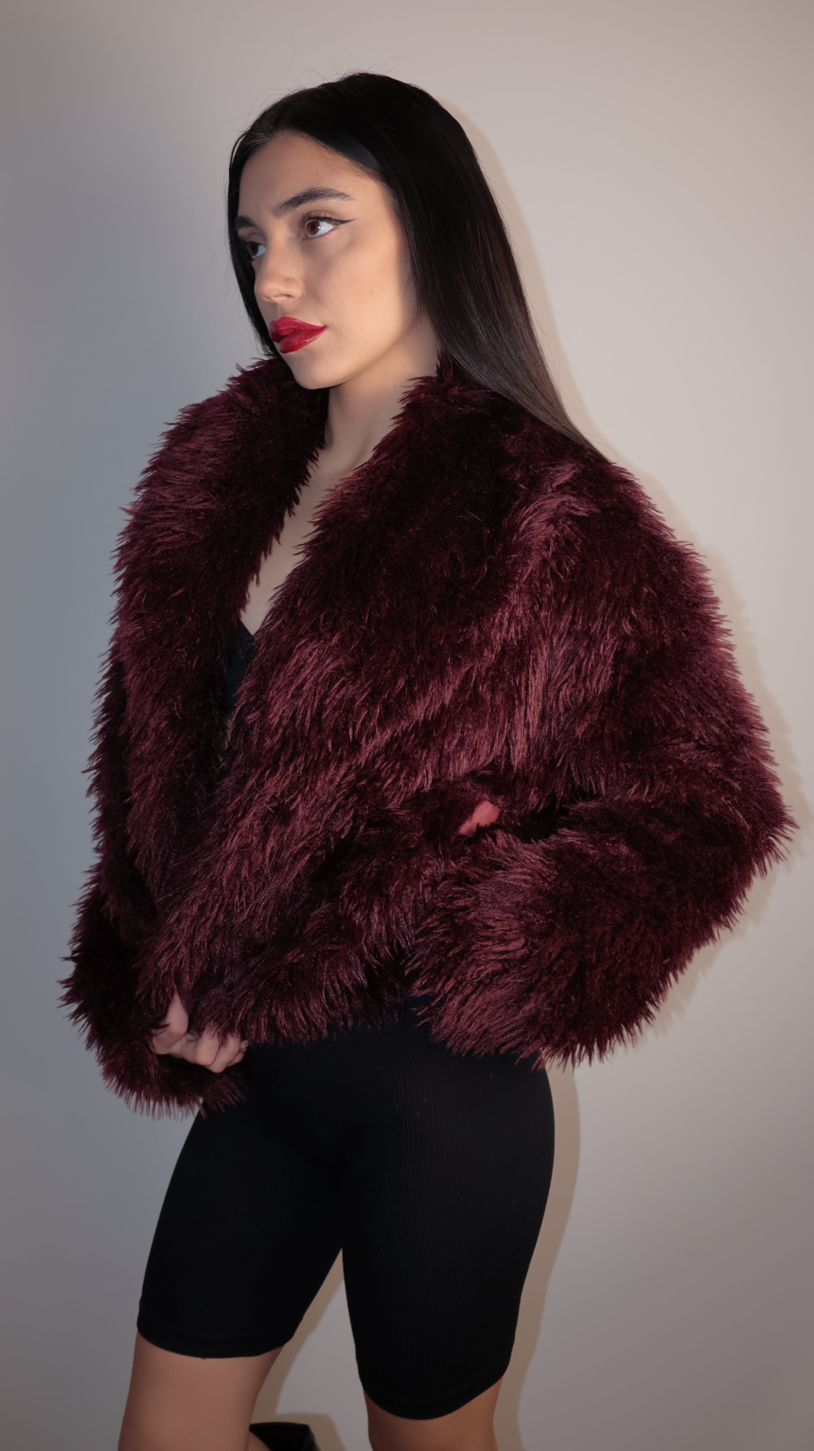FAUX FUR BORDEAUX