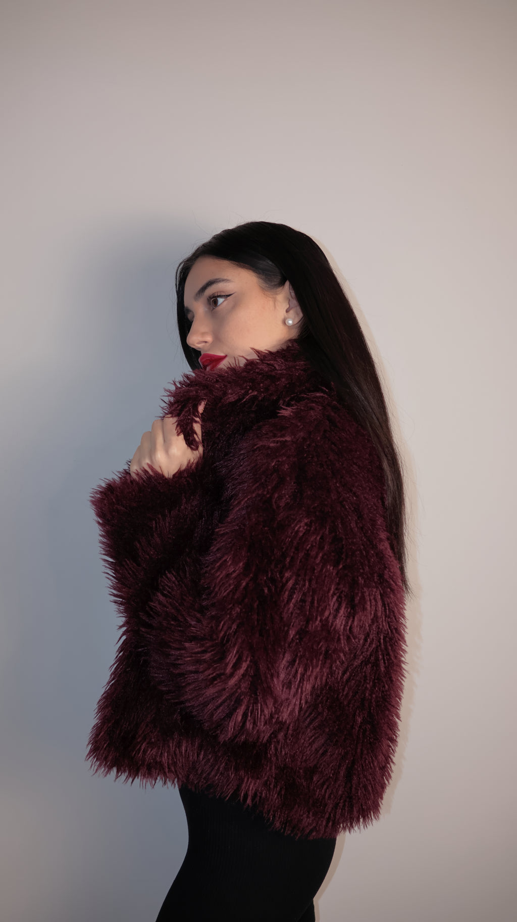 FAUX FUR BORDEAUX