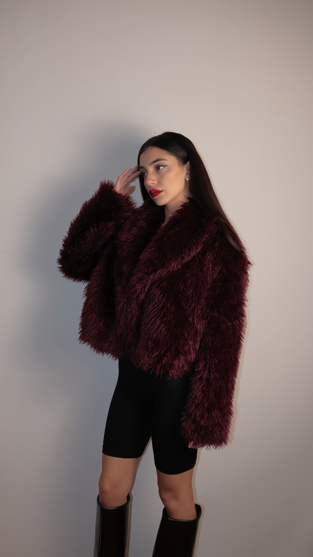 FAUX FUR BORDEAUX