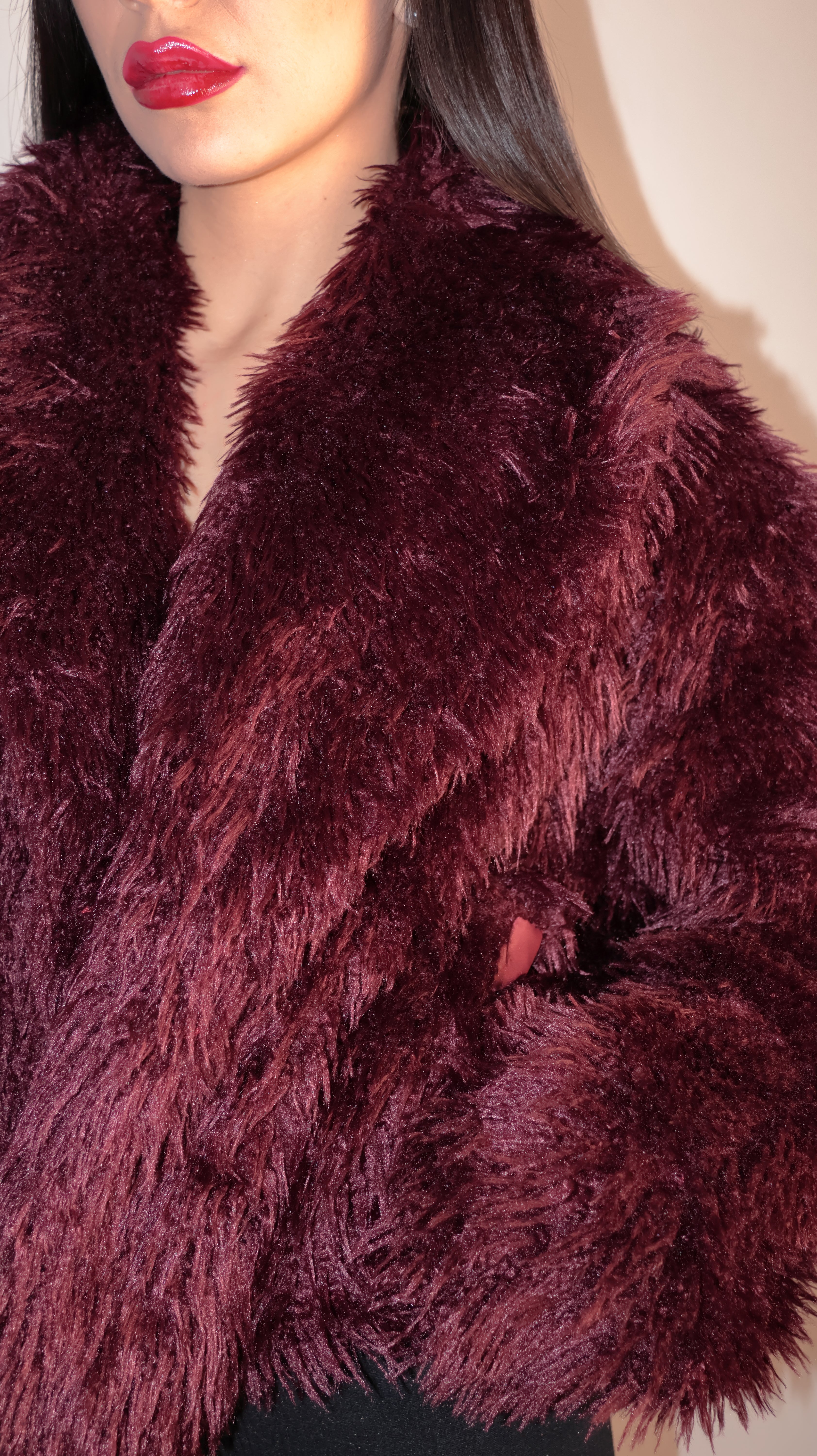 FAUX FUR BORDEAUX