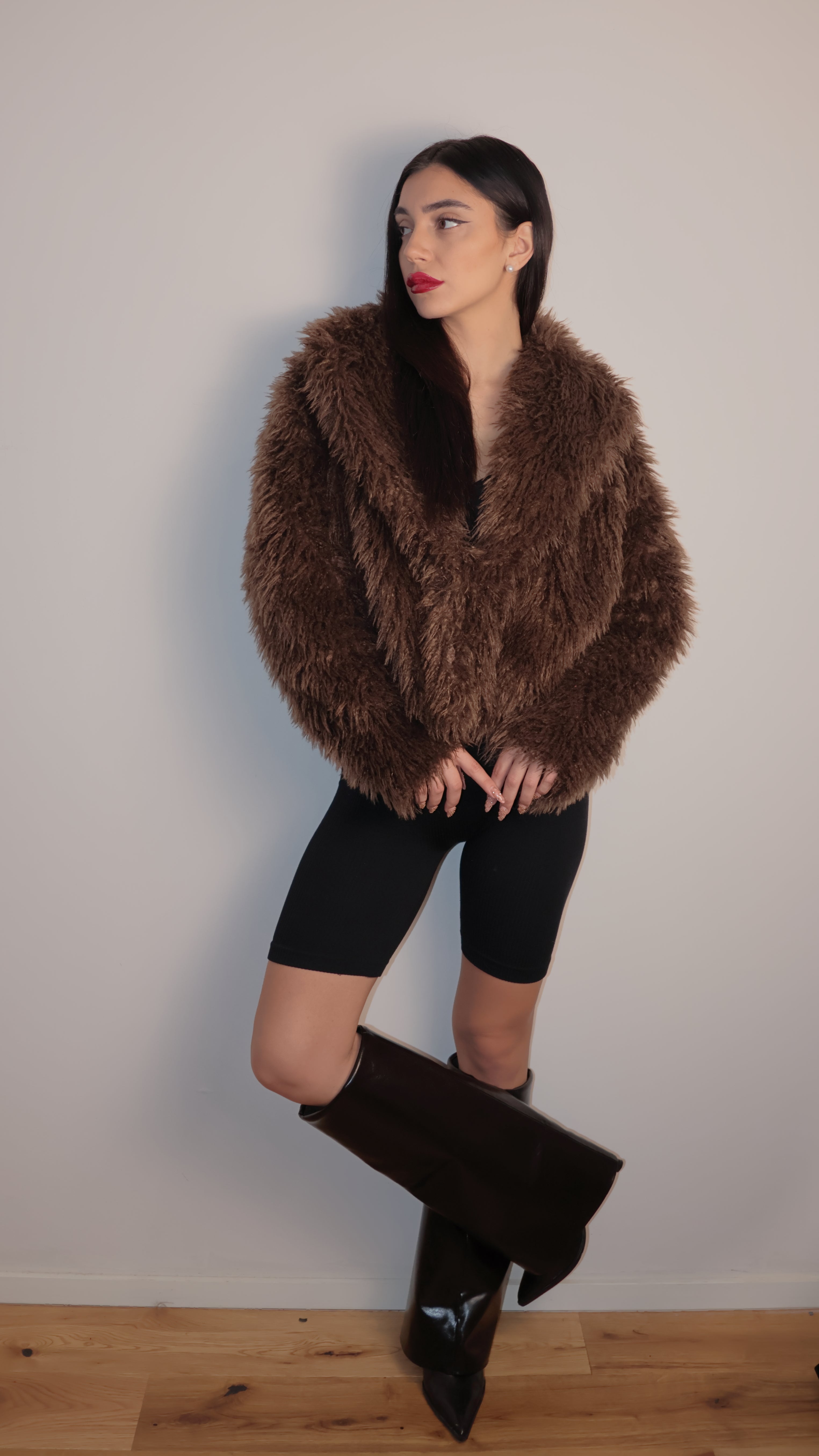 FAUX FUR MARRONE