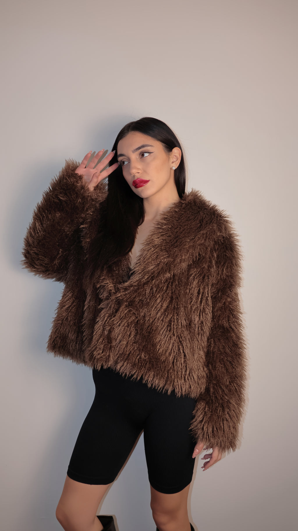 FAUX FUR MARRONE