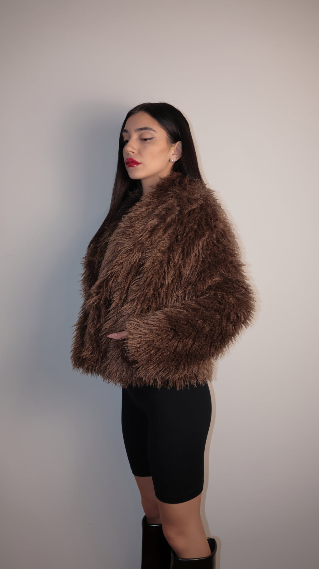 FAUX FUR MARRONE