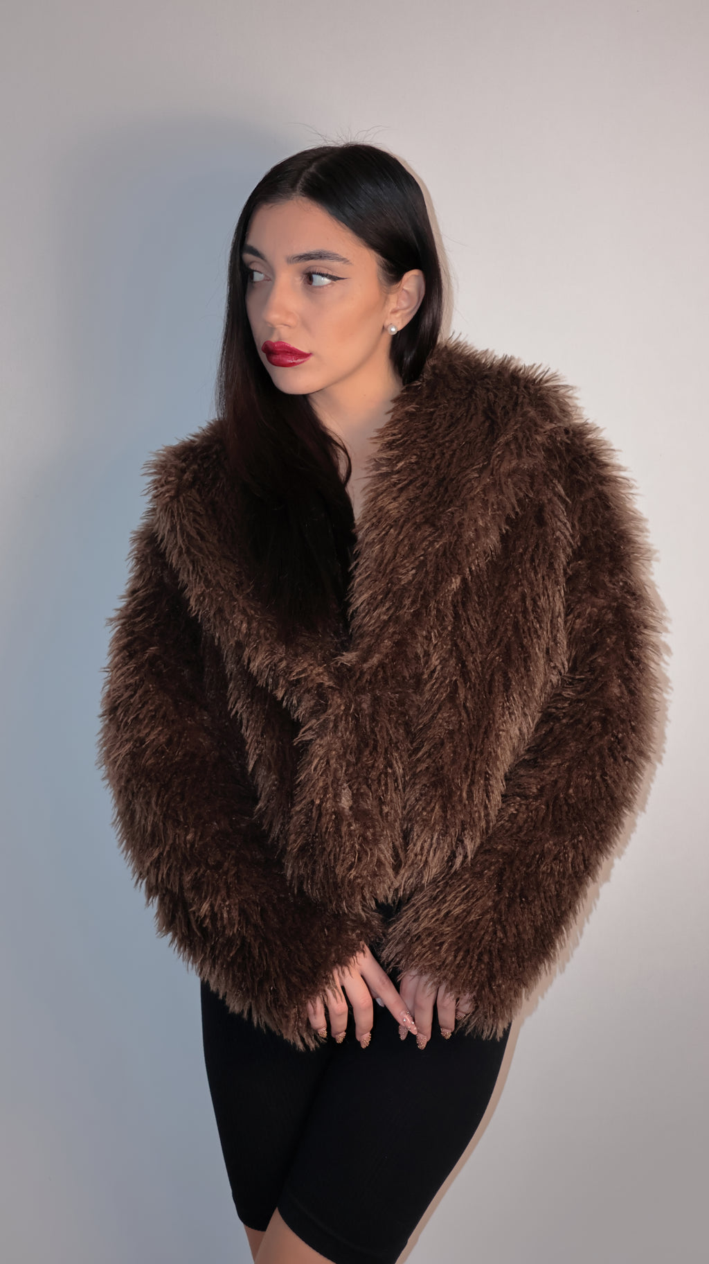 FAUX FUR MARRONE